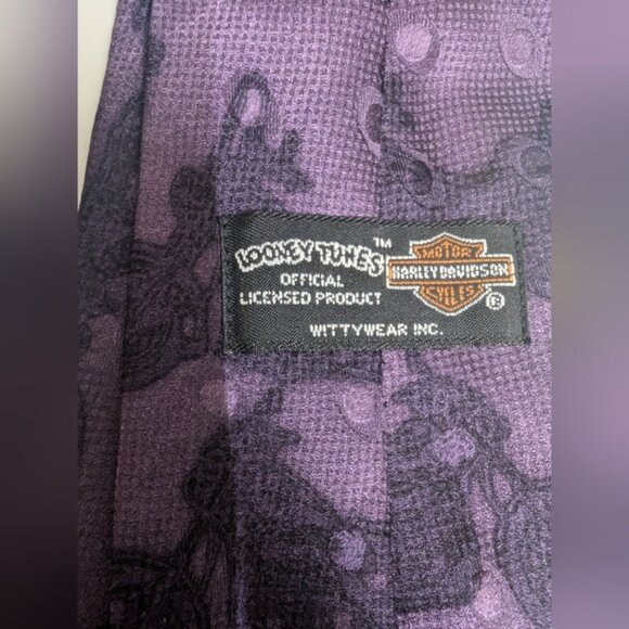 Looney Tunes x Harley Davidson Silk Tazmania Tie - Picture 6 of 9